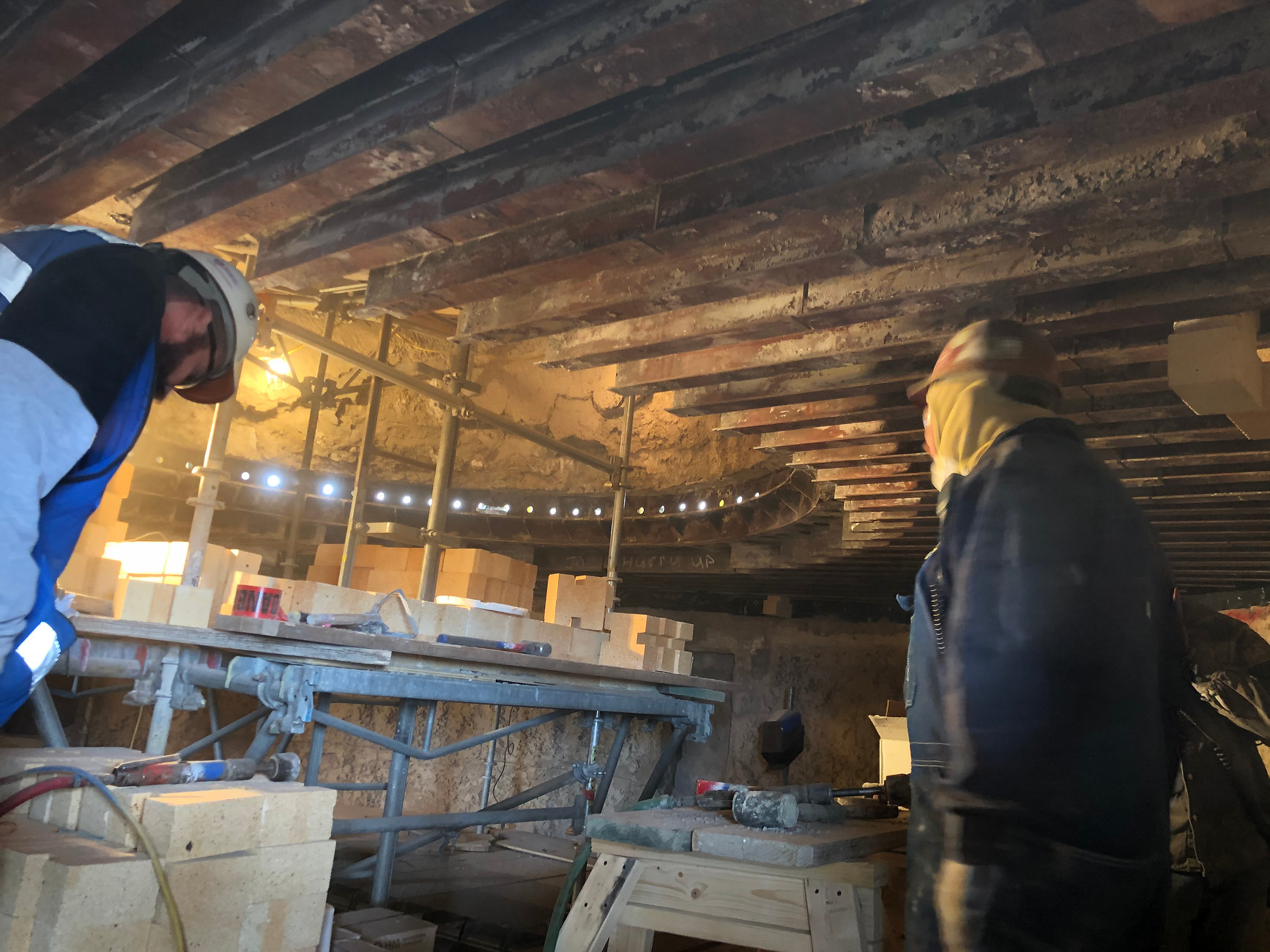 Workers In Tunnel